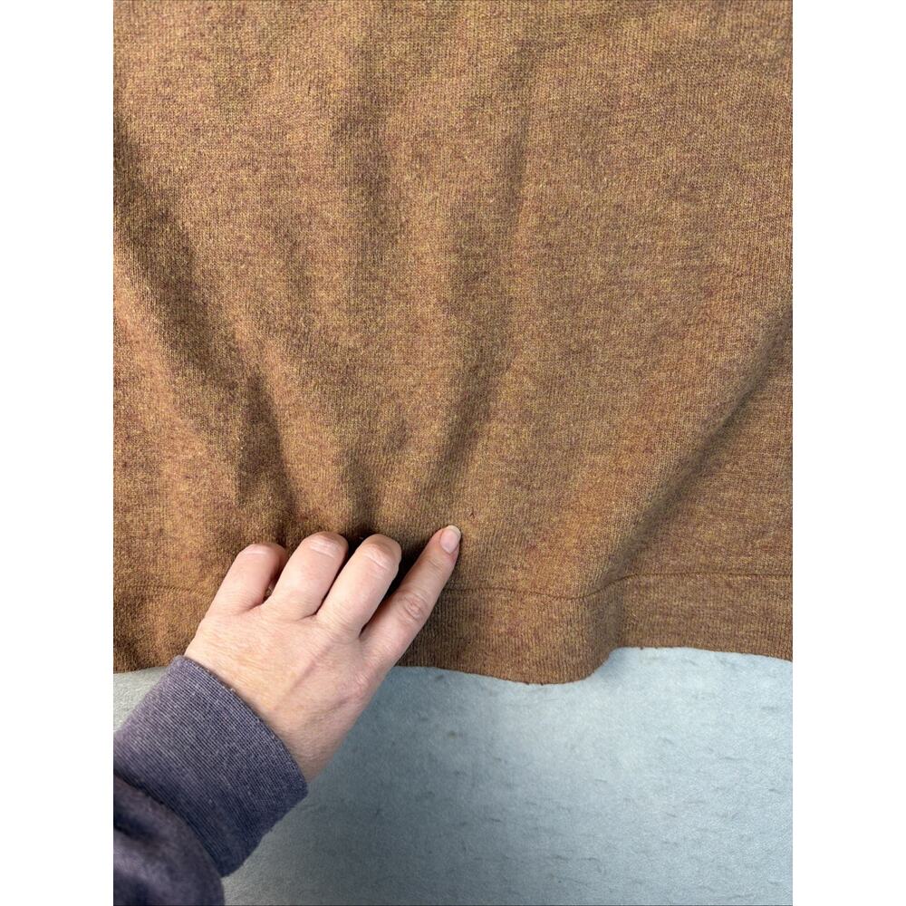 J.Crew Teddie Women’s Sweater Sm Brown Merino Wool Blend Crew Elevated Preppy - Picture 5 of 12